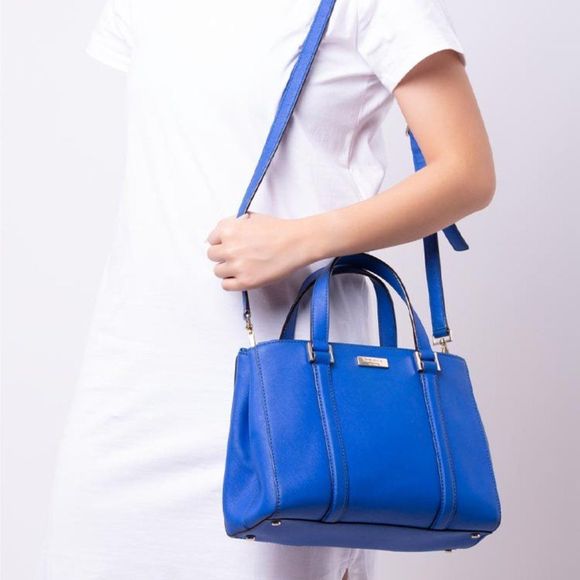 kate spade Handbags - EUC Kate Spade | Newbury Lane Loden Leather Satchel | Orbit Blue | NO LONG STRAP